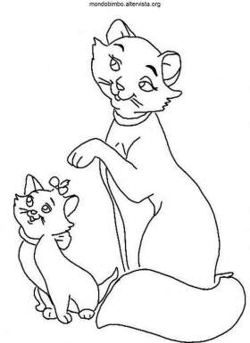 disegno colorare aristogatti duchessa gattina