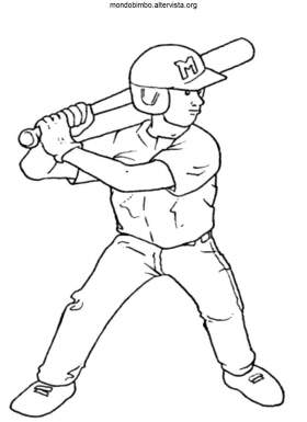 disegno giocatore di baseball