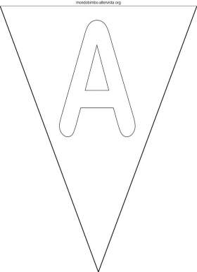 alfabeto triangolo colorare lettera a