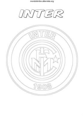 disegno logo squadra calcio Inter colorare