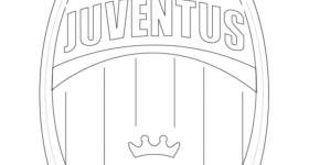 disegno logo squadra calcio juventus colorare