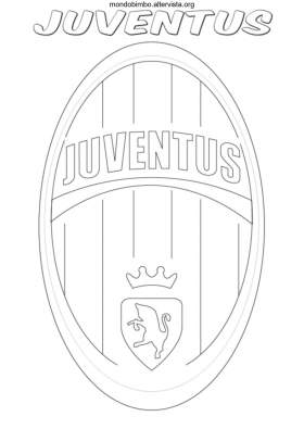 disegno logo squadra calcio juventus colorare