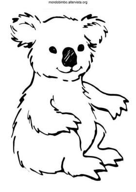 disegno koala colorare uno