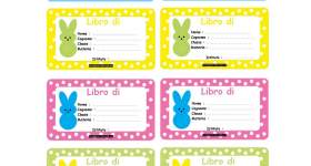 etichette libri stampare conigli