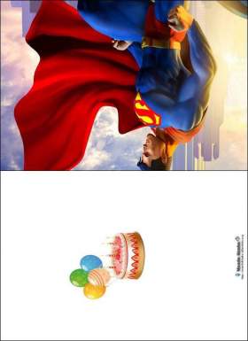 biglietto buon compleanno superman