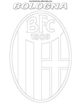 disegno logo squadra calcio colorare bologna