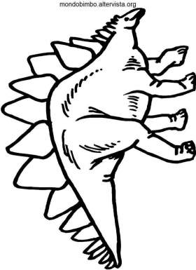 disegno dinosauri colorare stegosaurus