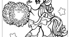 disegno my little pony colorare cheerleader