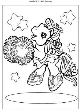 disegno my little pony colorare cheerleader