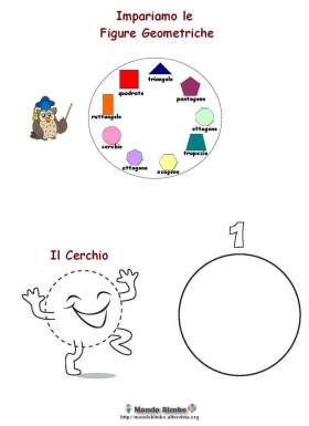 impariamo le figure cerchio da colorare