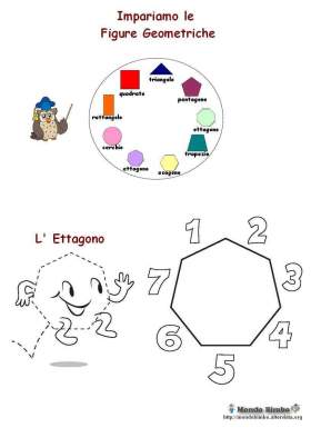 impariamo le figure ettagono da colorare