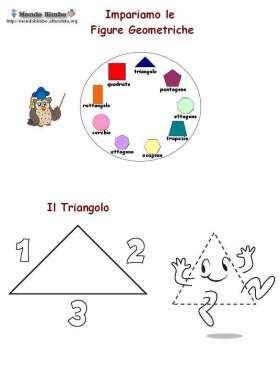 impariamo le figure triangolo da colorare