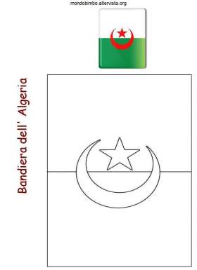 disegno bandiera colorare algeria