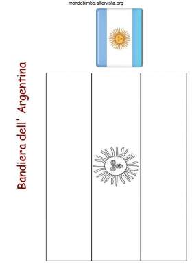 disegno bandiera colorare argentina