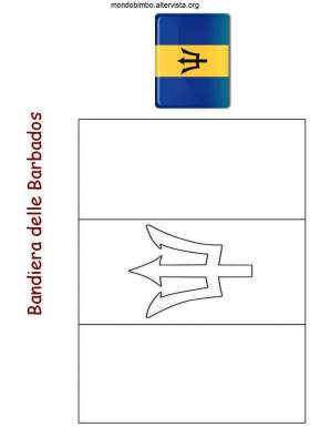 disegno bandiera colorare barbados