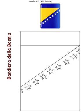 disegno bandiera colorare bosnia erzegovina