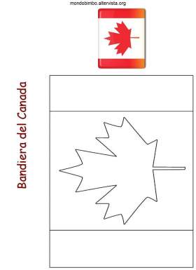 disegno bandiera colorare canada