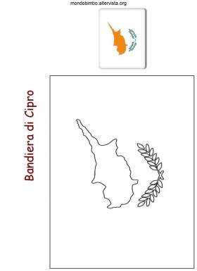 disegno bandiera colorare cipro