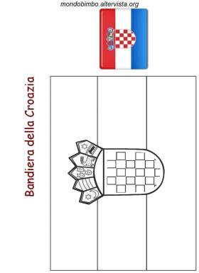 disegno bandiera colorare croazia