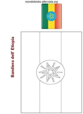 disegno bandiera colorare etiopia