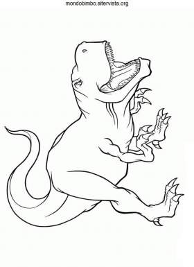 disegno dinosauri colorare t-rex