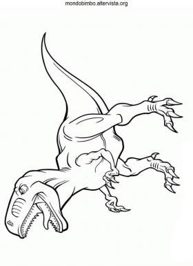 disegno dinosauri colorare velociraptor