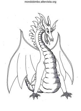 disegno fantasy colorare drago