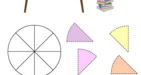 disegno forme geometriche ritagliare cerchio otto parti