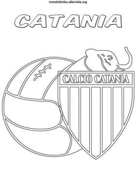 disegno logo squadra calcio colorare catania