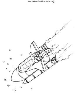 disegno spazio colorare space shuttle