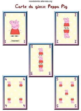 carte da gioco peppa pig stampare 1