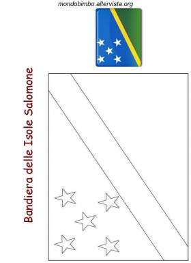 disegno bandiera colorare isola salomone