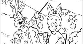 disegno bugs bunny colorare taddeo magie