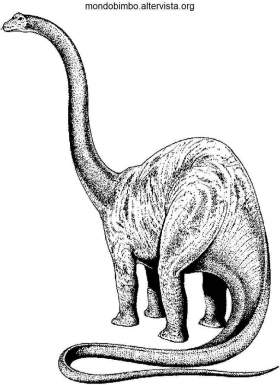 disegno dinosauri colorare brontosauro