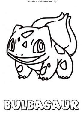disegno pokemon colorare bulbasaur