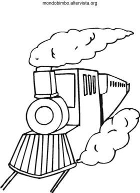 disegno treni colorare fumo velocità