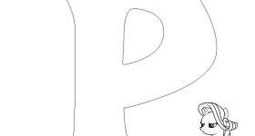 disegno alfabeto my little pony colorare lettera p