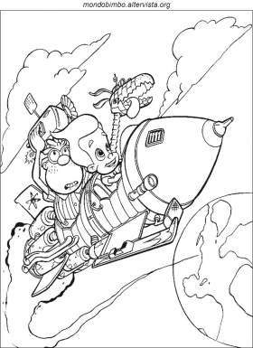 disegno le avventure di jimmy neutron colorare carl jimmy missile