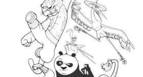 disegno kung fu panda colorare uno