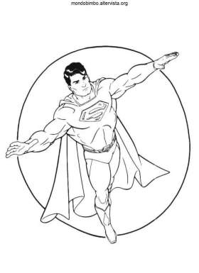 disegno superman colorare sette
