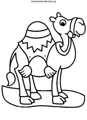disegno cammelli dromedari colorare dromedario felice