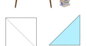 disegno forme geometriche ritagliare quadrato due parti triangoli