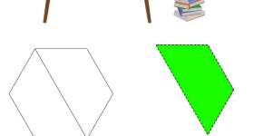 disegno forme geometriche ritagliare esagono due parti