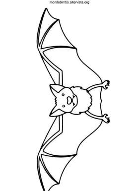 disegno pipistrello colorare in volo