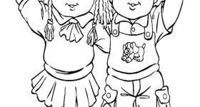 disegno cabbage patch kids colorare bambole bambino bambina cane