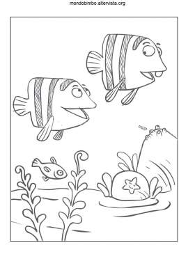 disegno ondino colorare pesci chiacchere